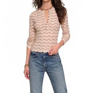 NEW HEARTLOOM gracen knit top in oat
